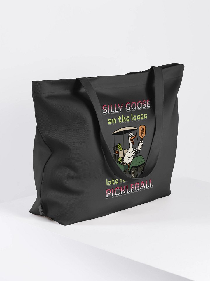 Silly Goose On The Loose Late For Pickleball Eco-Friendly Tote Bag product image (1)