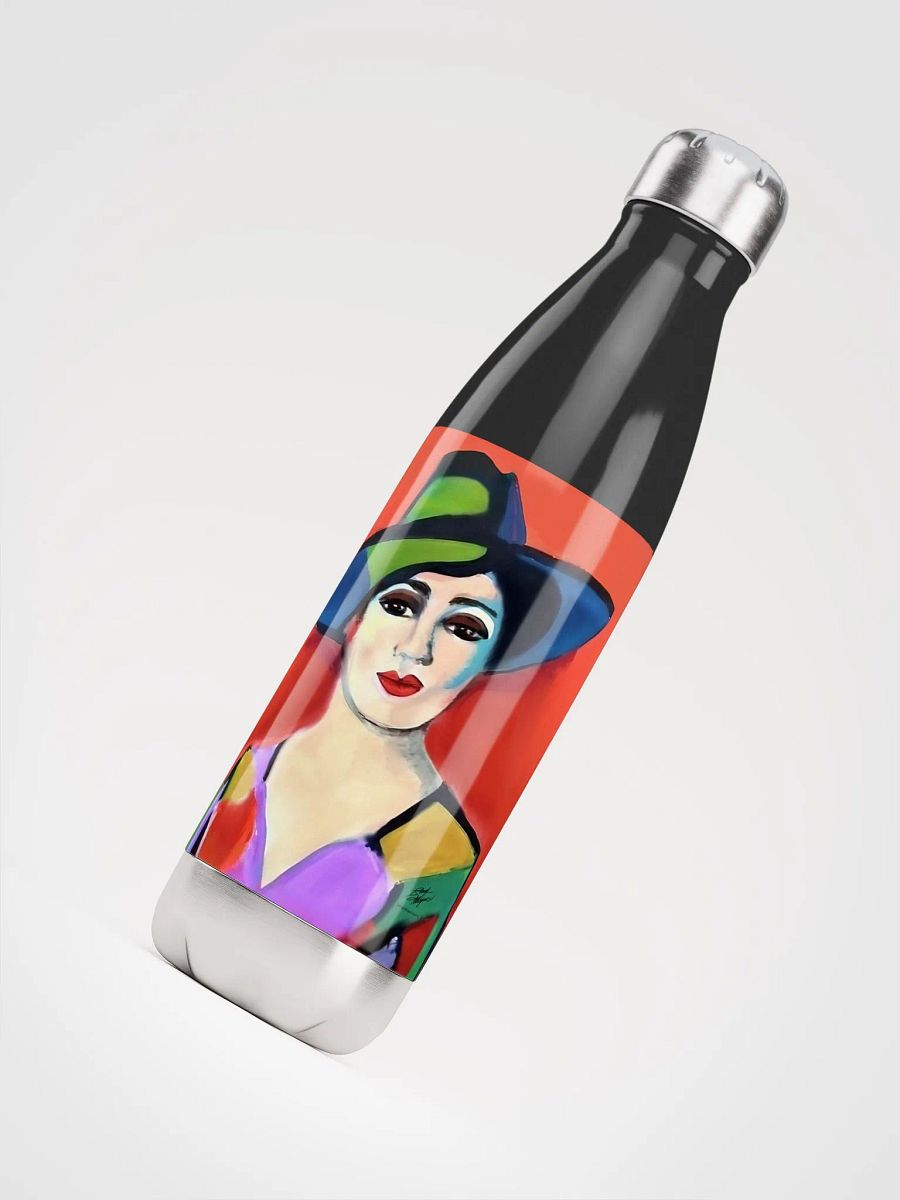 Donna with Hat Stainless Steel Water Bottle product image (4)