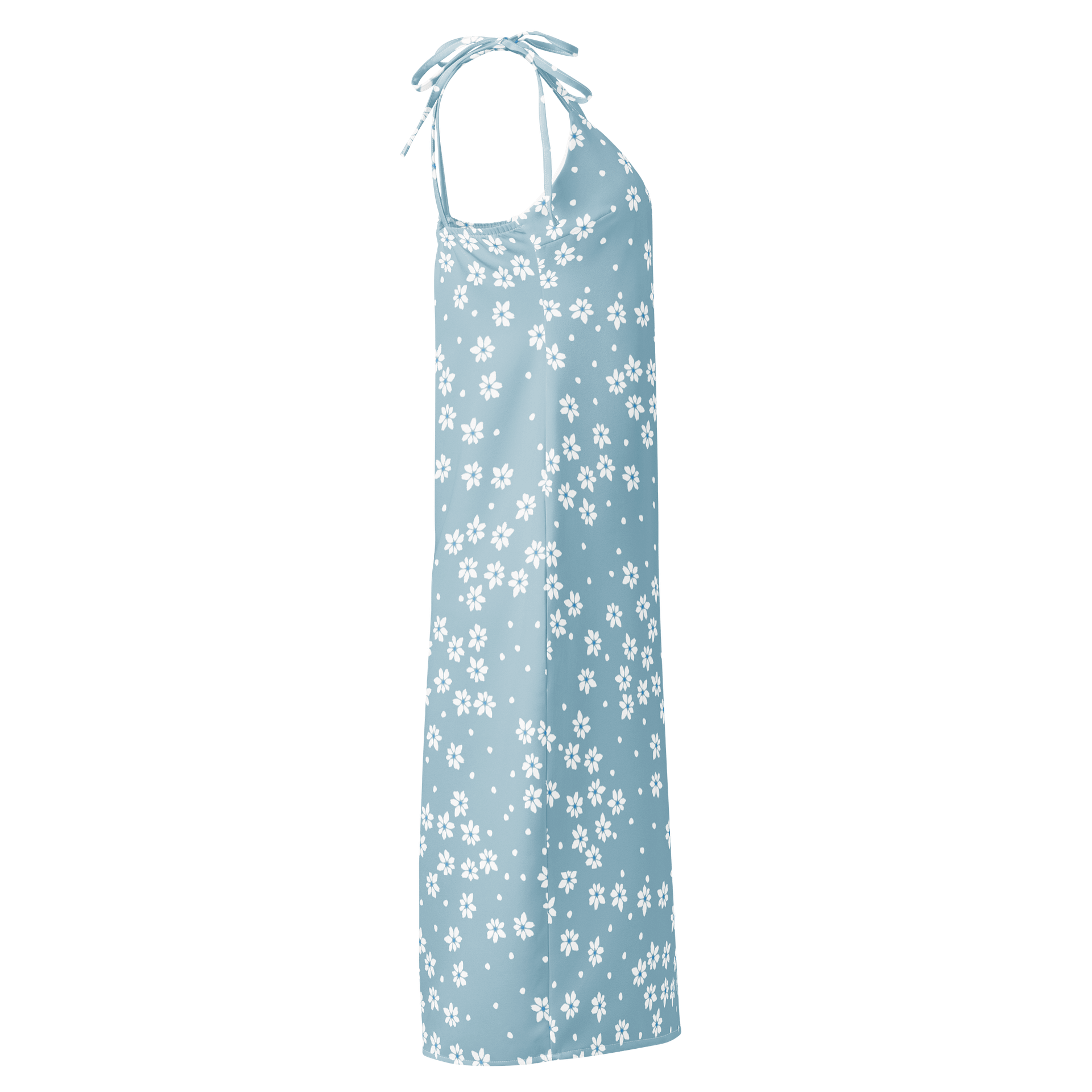 Baby Blue Daisy Tie-Strap Slip Dress product image (4)