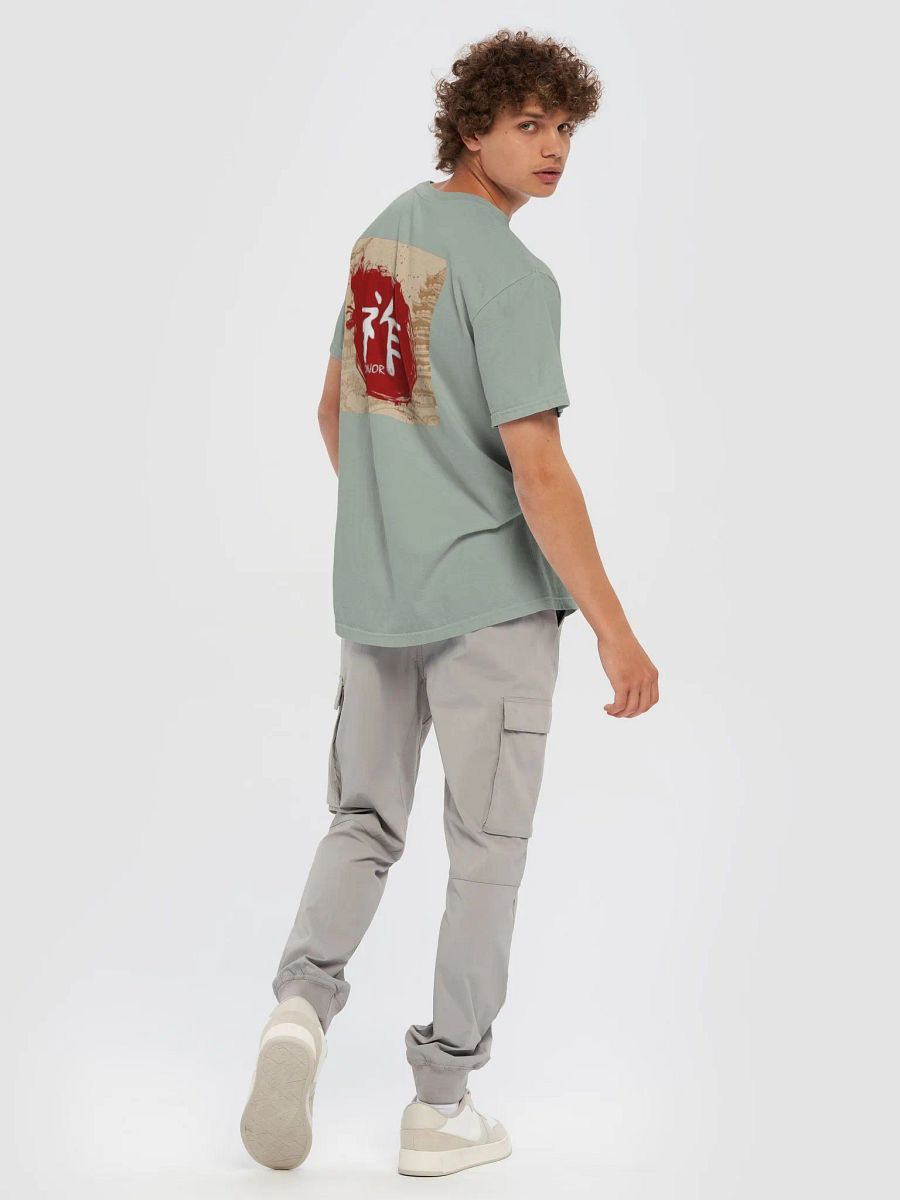 Garment-Dyed Heavyweight T-Shirt Honnor Japanise Style in Red product image (8)