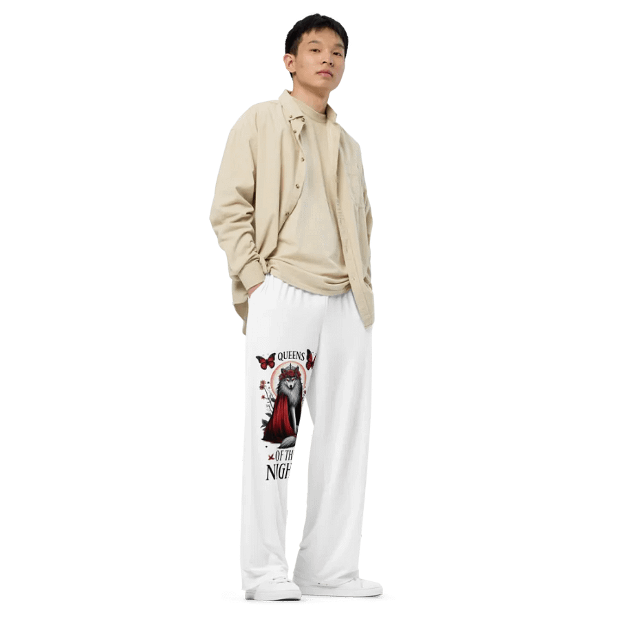 Mystical Wolf Crown Wide-Leg Pants product image (2)