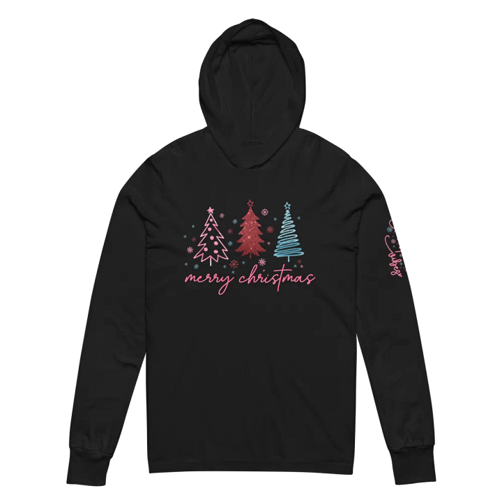 Glittery Christmas Trees Hooded Tee product image (2)
