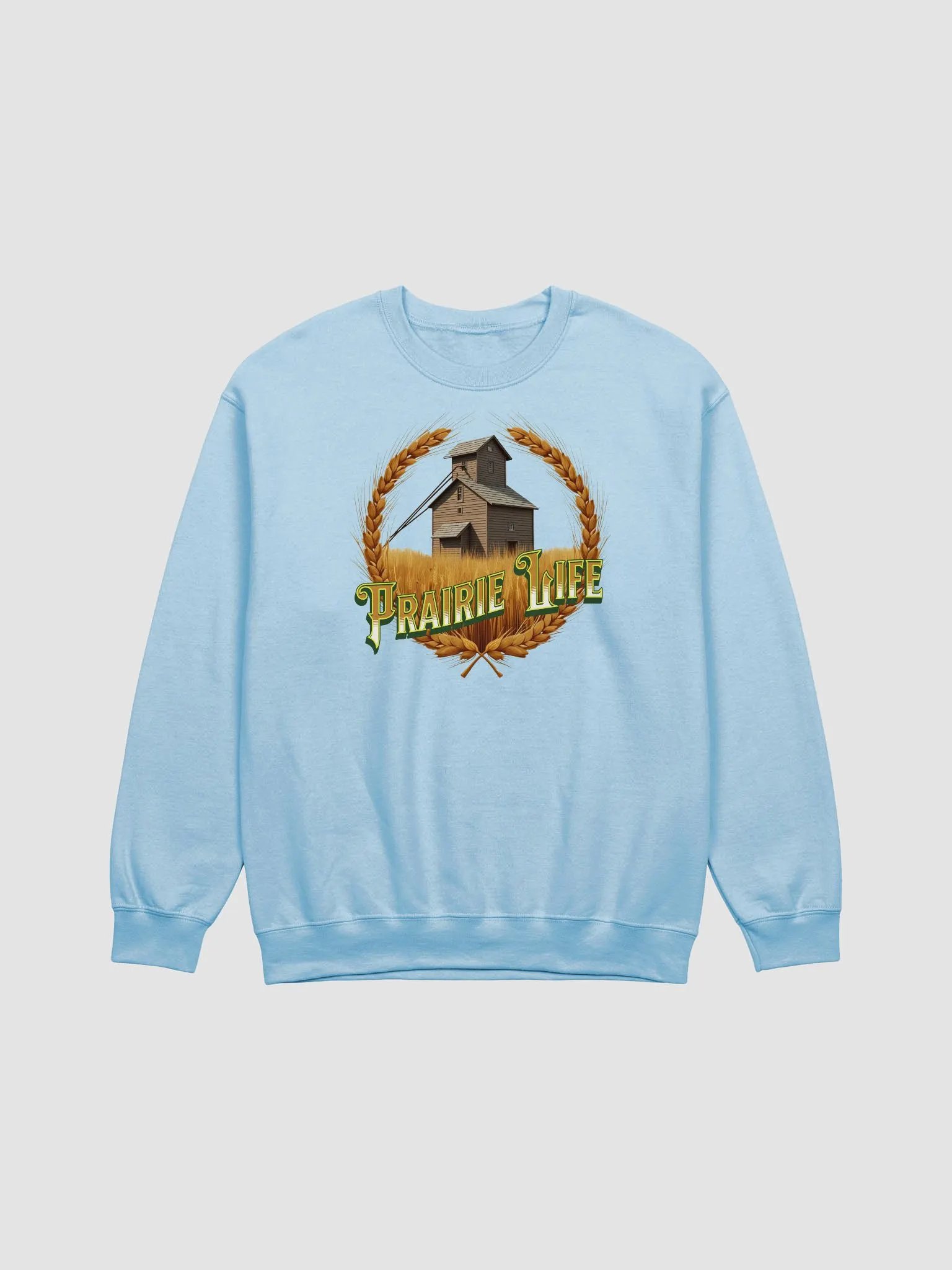 Prairie Life Wooden Grain Elevator Crewneck Sweatshirt product image (5)