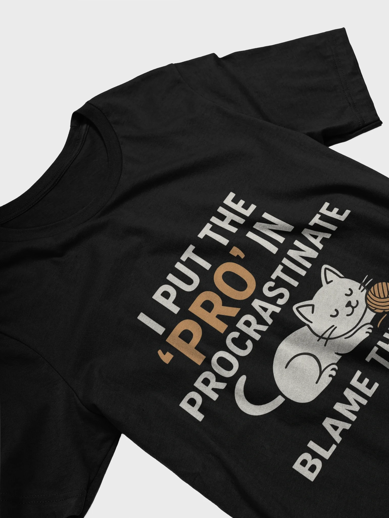 No Procrastination Pro Cat T-Shirt product image (3)