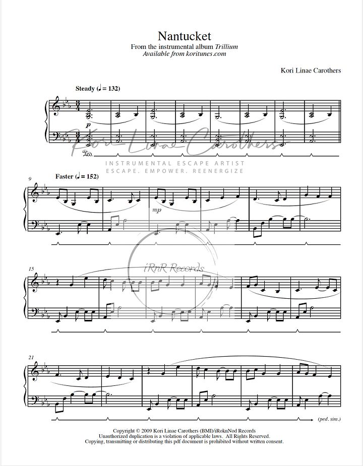 Nantucket Sheet Music product image (2)