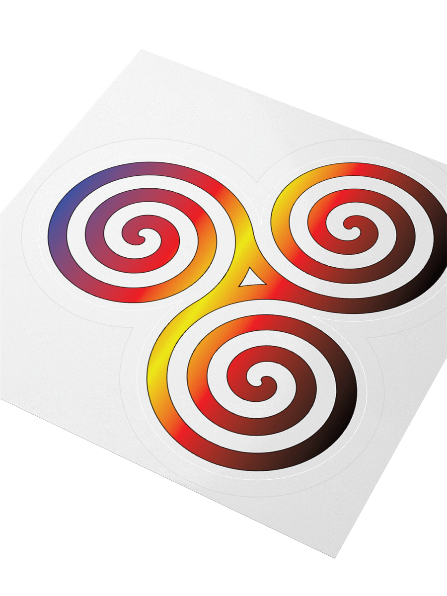 Polyamory Pride Gradient Celtic Triskelion Sticker product image (7)