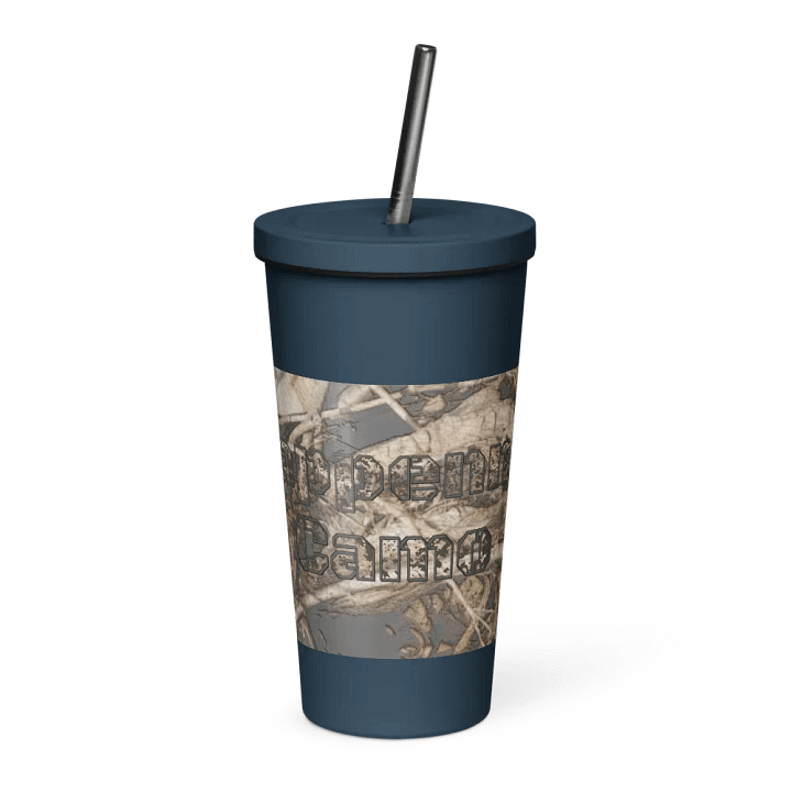 Insulated Tumbler with a Straw - Dead Split - It Happennnns Camo product image (1)