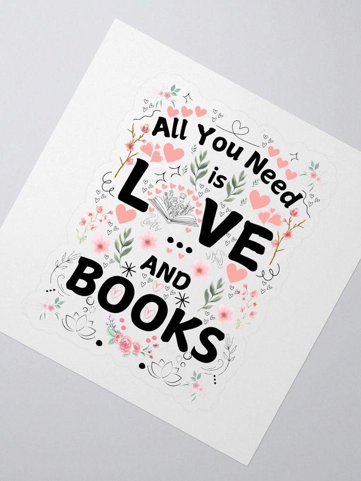 All you need is love ... and books sticker product image (2)