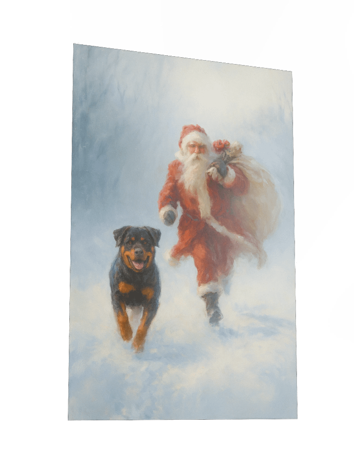 Rottweiler & Santa's Winter Run Poster product image (5)