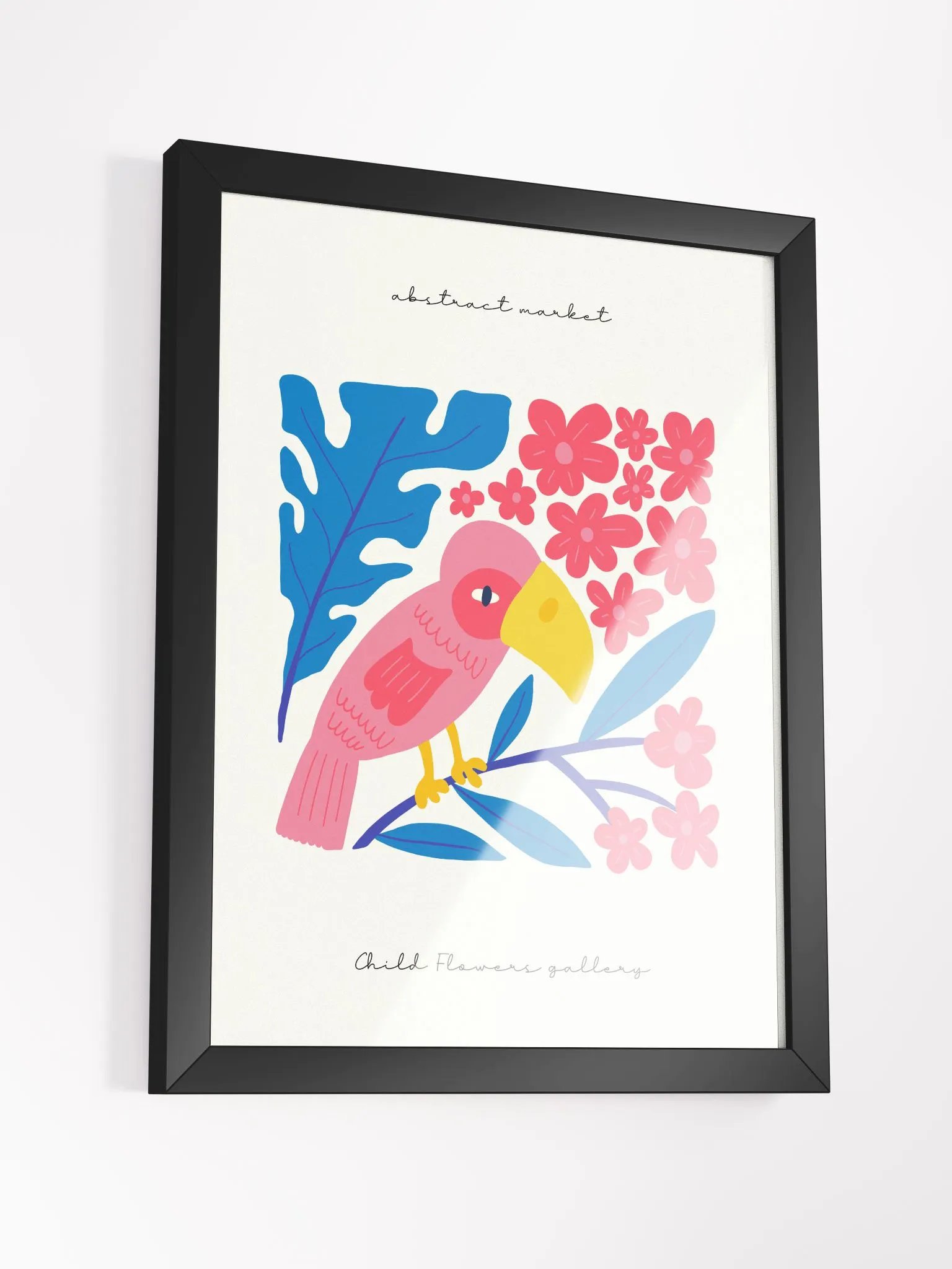 Amidst vibrant blooms, the bird found peace - Framed Poster product image (3)