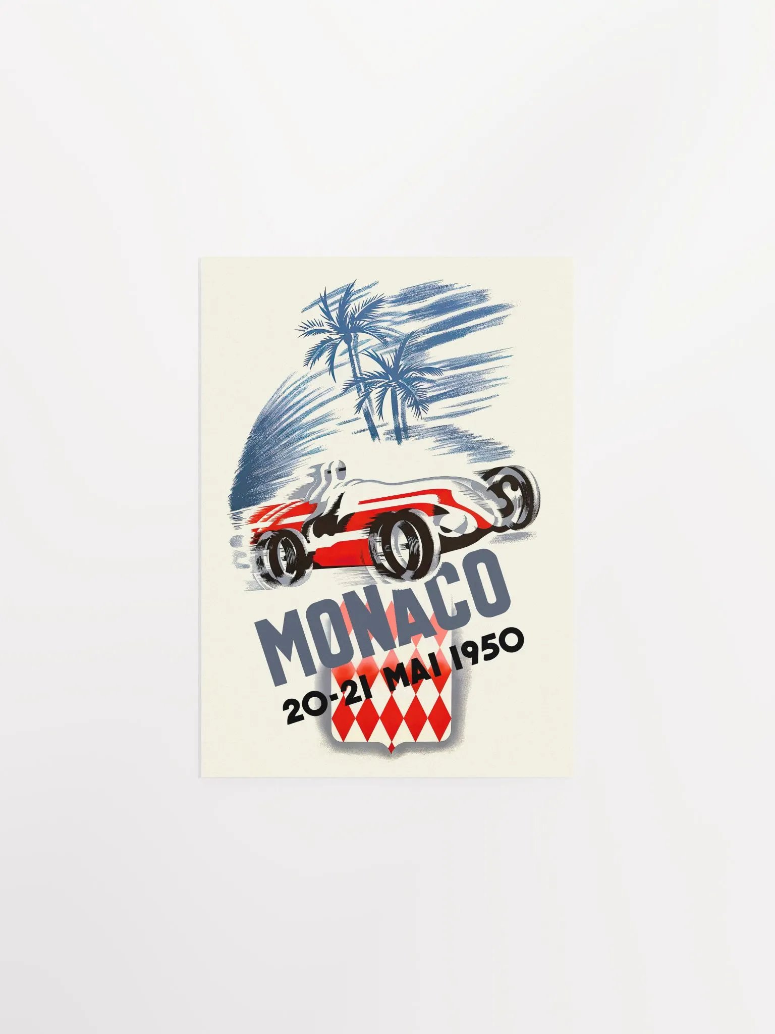 Monaco Vintage F1 Grand Prix, 1950 poster — Vintage Formula 1 poster, Monaco Grand Prix poster, retro travel poster, retro travel art product image (6)