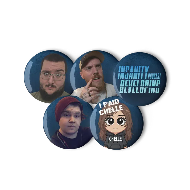 Insanity Developing Gang Button Pin Set product image (1)