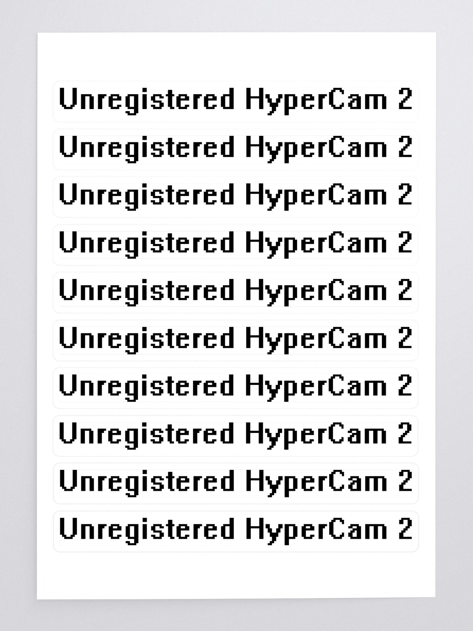 Unregistered HyperCam 2 sticker sheet product image (3)