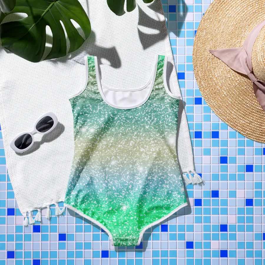 Glitter Unicorn Texture Design Youth Swimsuit (2) product image (7)