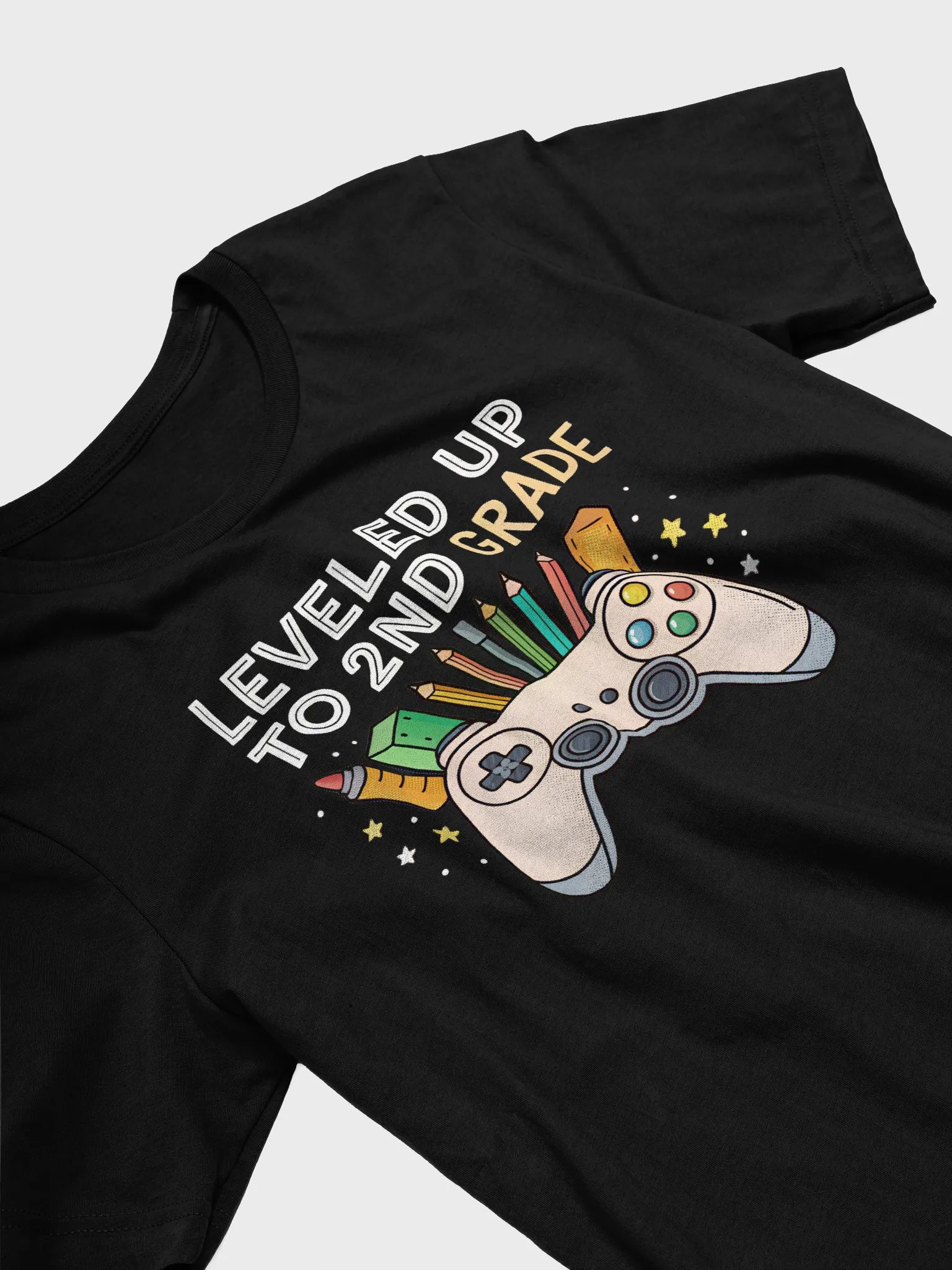 Back to School Gamer Shirt for Boys, Funny Level Up Tee, 2nd Grade Student Shirt, Video Game Lover Gift product image (3)