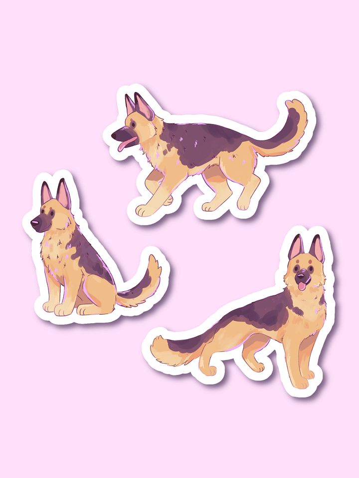 German Shepherd Trio Sticker Set product image (1)