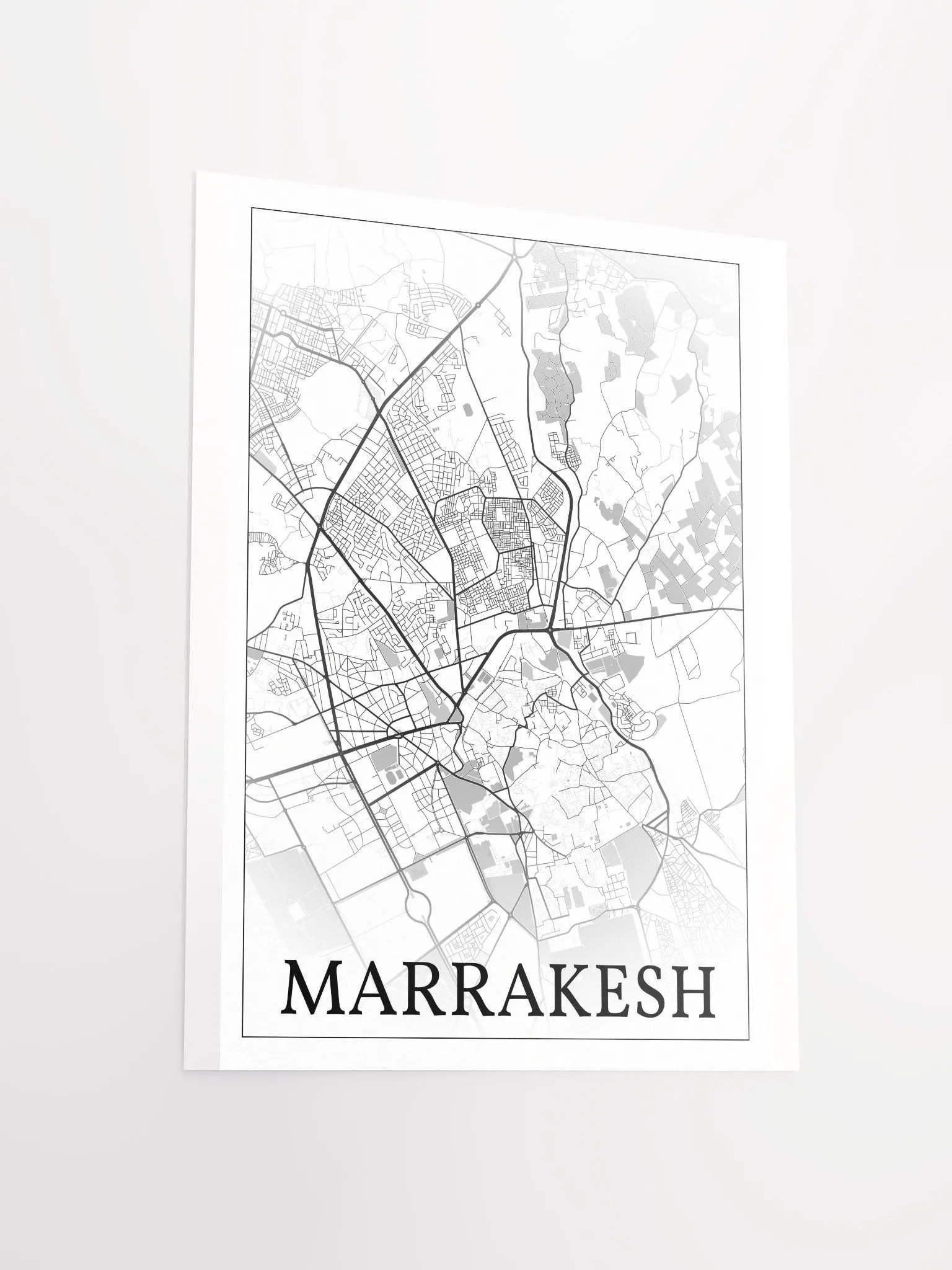 Marrakesh, Morocco, city map print product image (13)