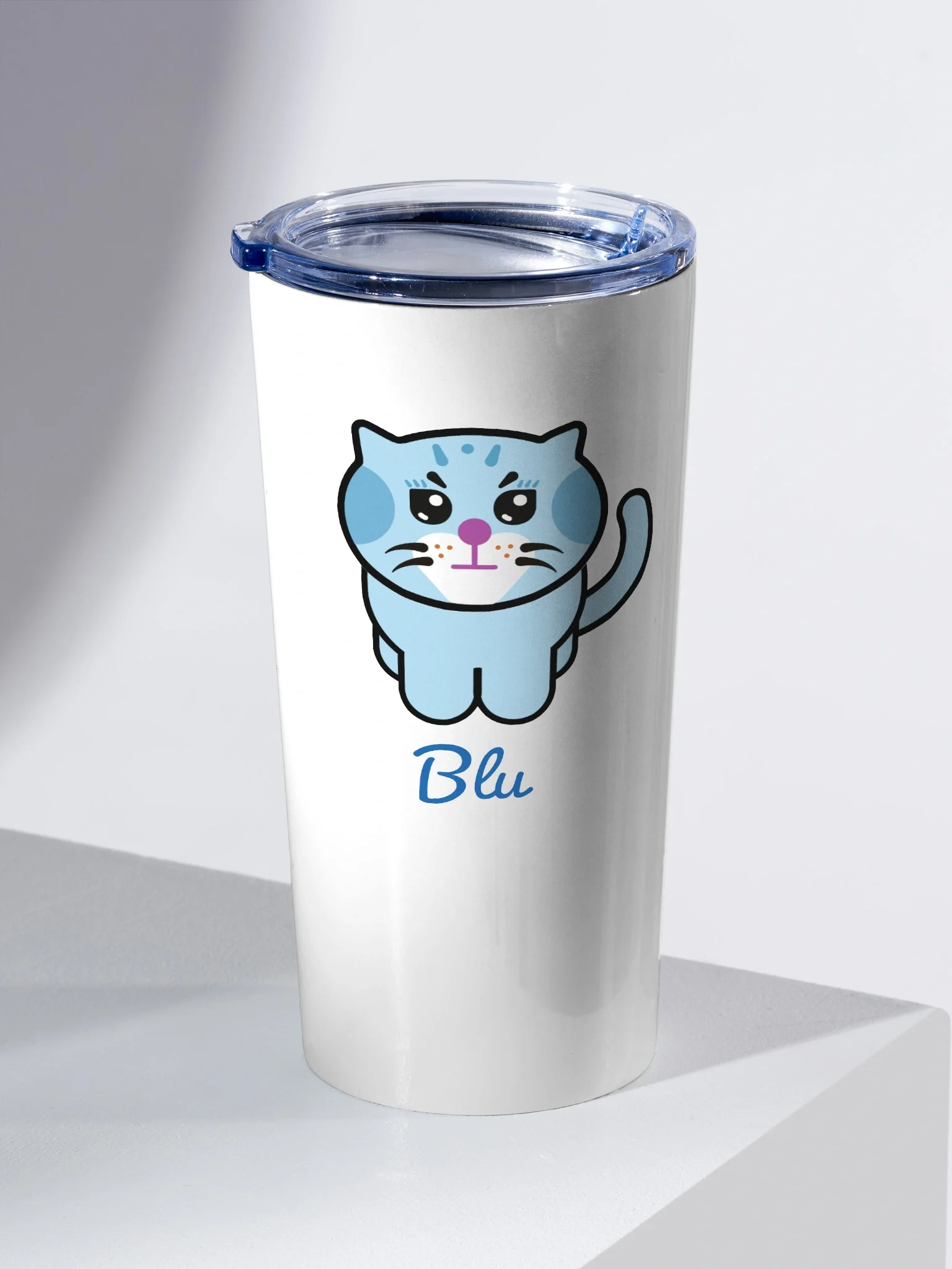 Blu Kitty Cat Tumbler product image (2)