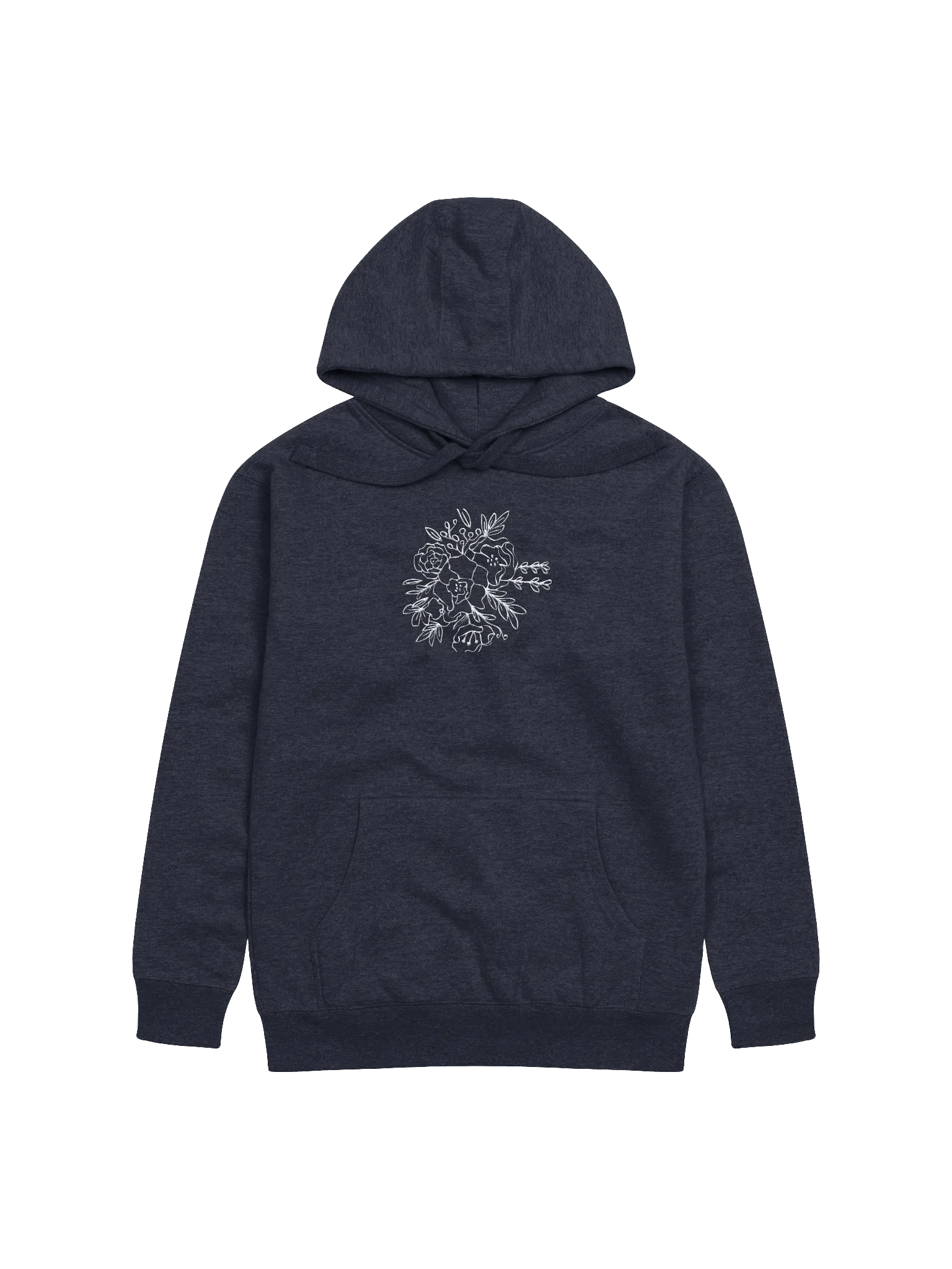 Ultimate Comfort outlined flower embroidered Design Unisex Hoodie product image (25)