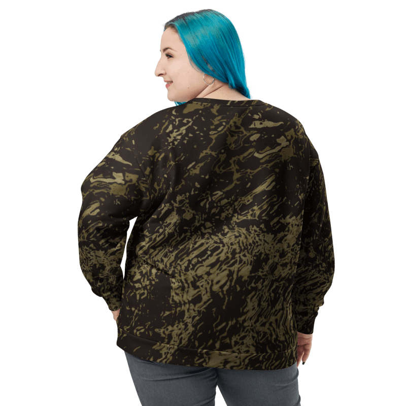 Abstract Brown and Black Marble Effect Unisex All Over Print Sweatshirt product image (11)