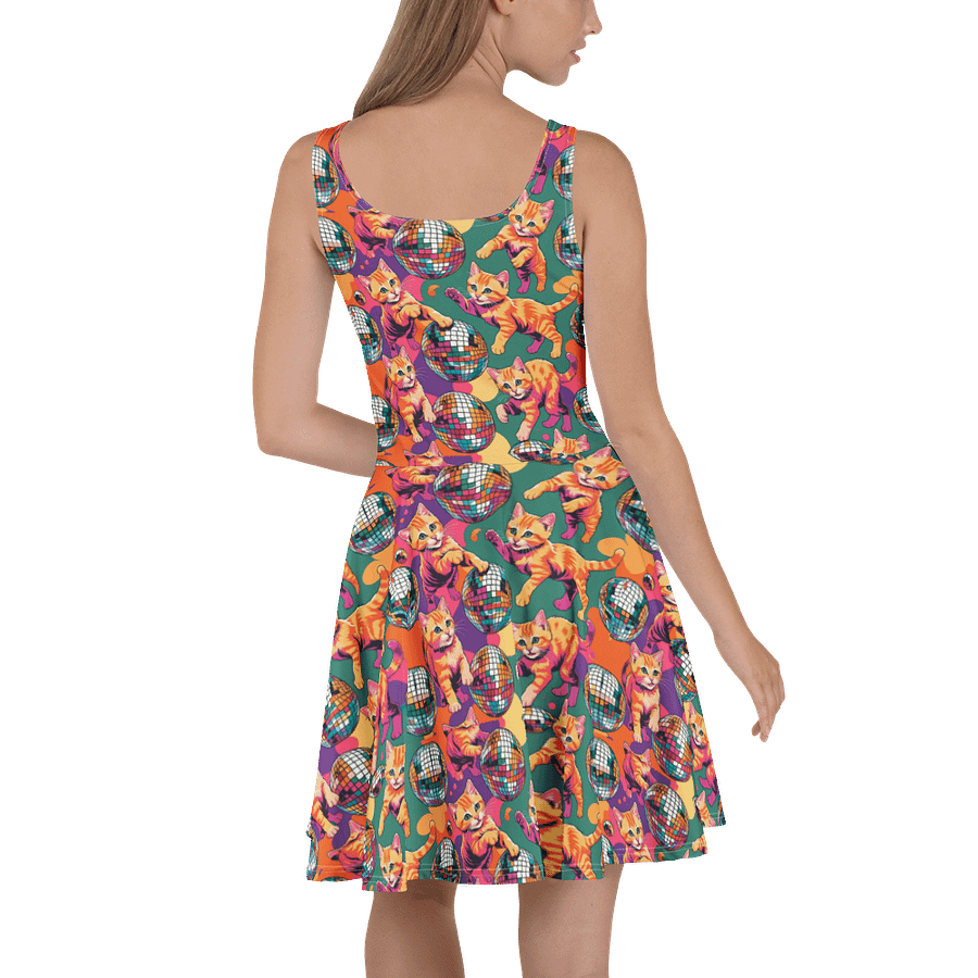 Disco Kittens All-Over Print Skater Dress product image (4)