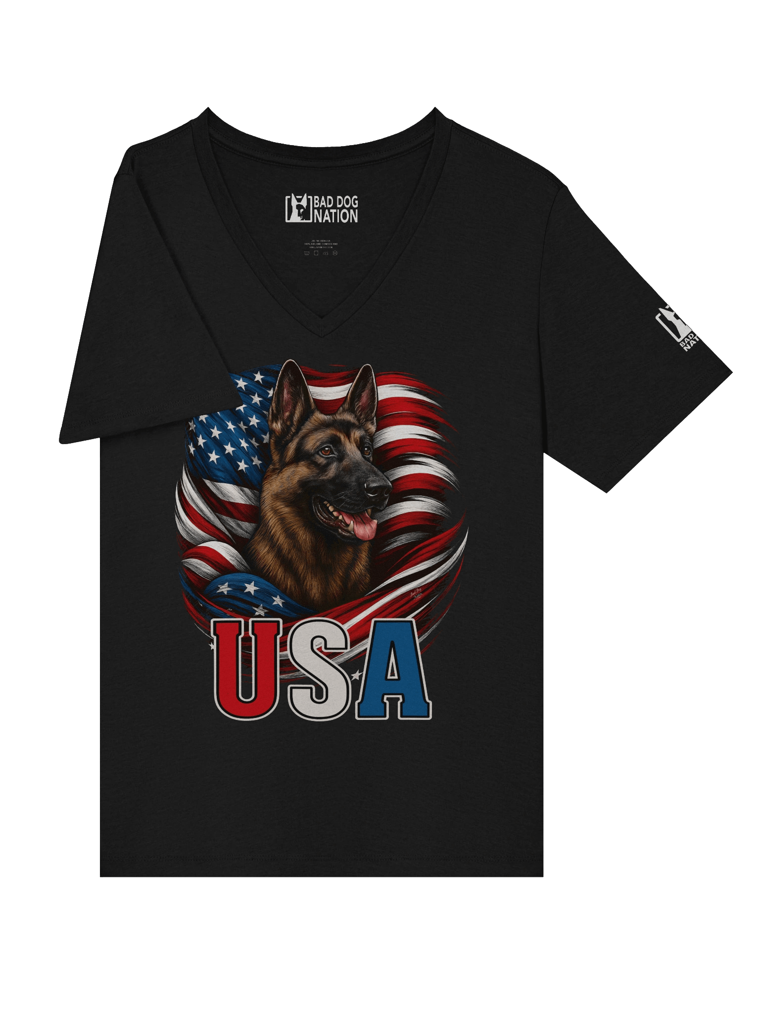 USA German Shepherd V-Neck Tee product image (5)