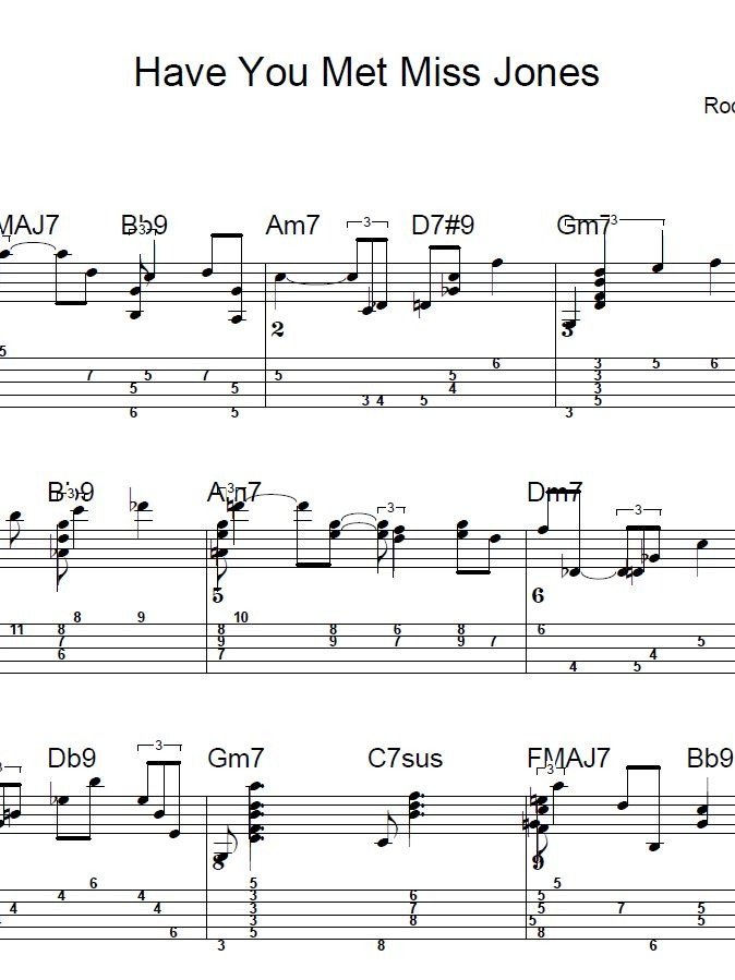 Have you met miss Jones - Guitar sheet music product image (1)