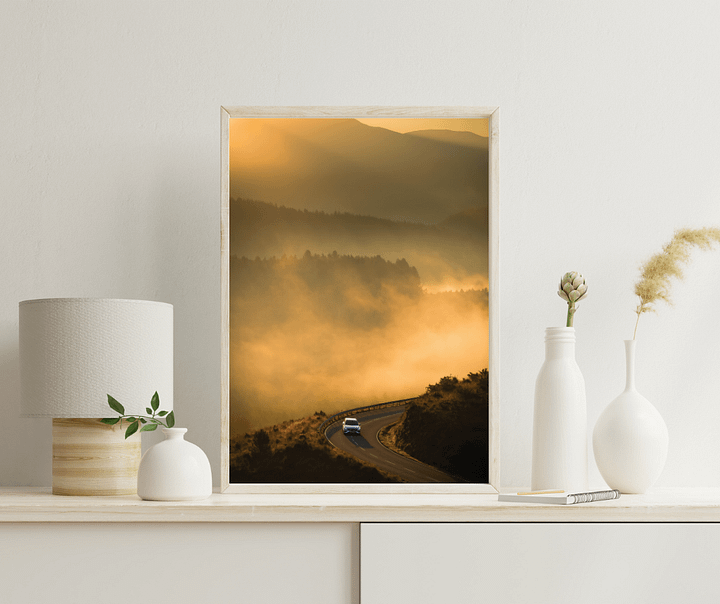 1 Asturias Landscape – Dreamy Spain Travel Decor "Golden Pathways" D product image (1)