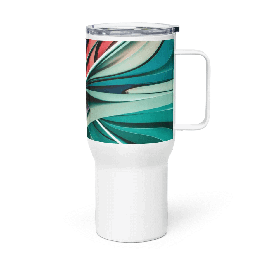 Graphic Grove 25oz Insulated Stainless Steel Travel Mug with Handle - Abstract Art Design product image (3)