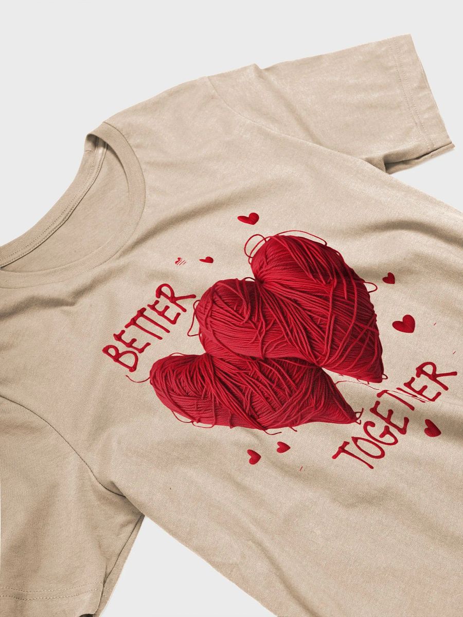 Better Together Heart-Shaped Yarn ArtT-Shirt product image (19)