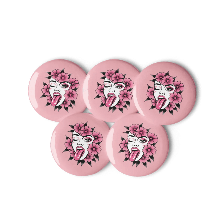 Floral Wink Pin Button Set product image (9)