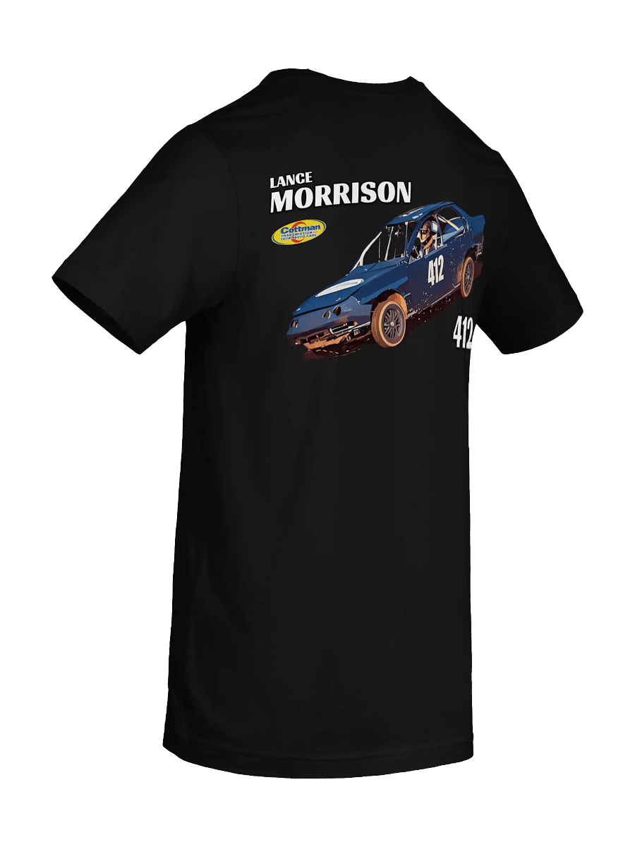 Cartoon Style Lance Morrison 412 Dirt Racing Shirt product image (48)