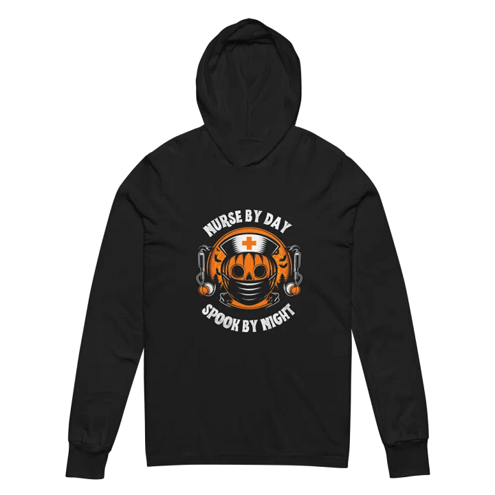 Nurse By Day, Spook By Night Hooded Long Sleeve Tee product image (2)