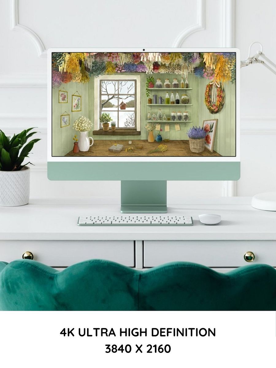 Dried Flowers in the Winter Wallpaper and Animated Screensaver product image (1)
