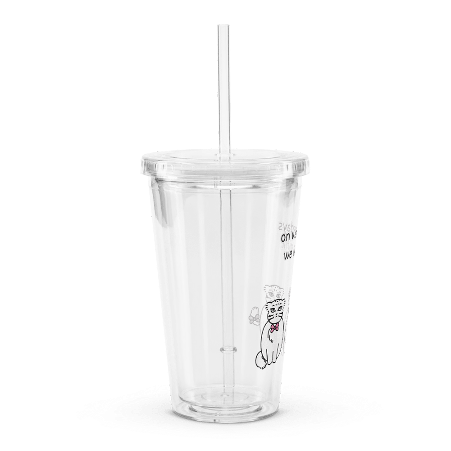 Pink Wednesdays Manul - Transparent Cup & Straw product image (3)