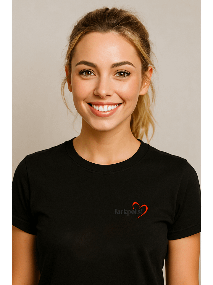 I Love Jackpots! – Chickie Blackout Tee (❤️ Heart Edition) product image (1)