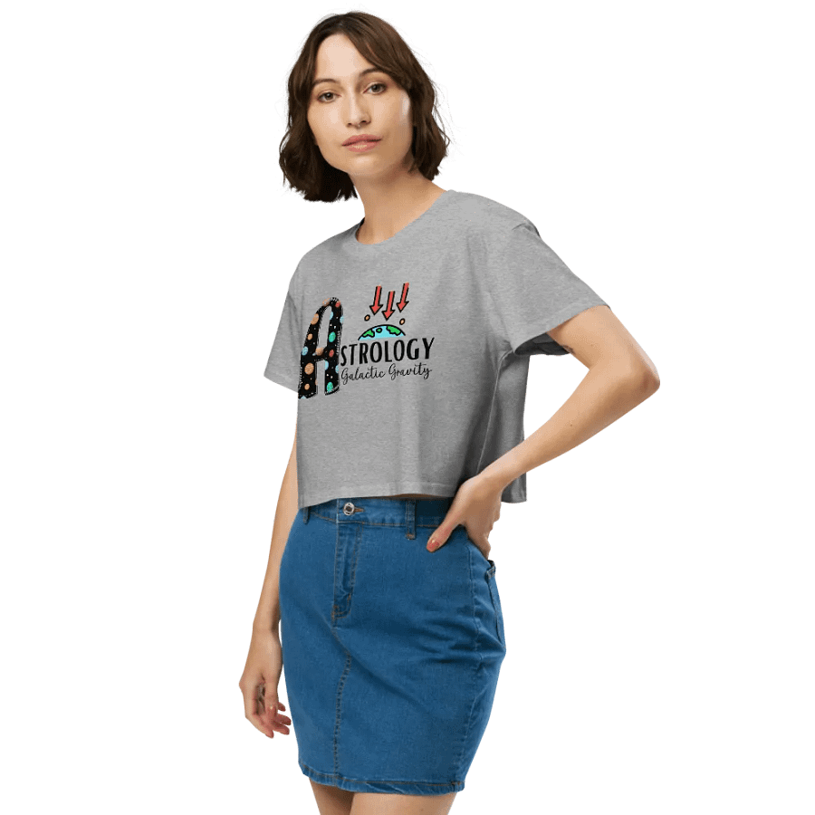 Galactic Gravity Astrology Solar System Zodiac Quantum Physics Cozy crop top! Astrology gift! product image (3)