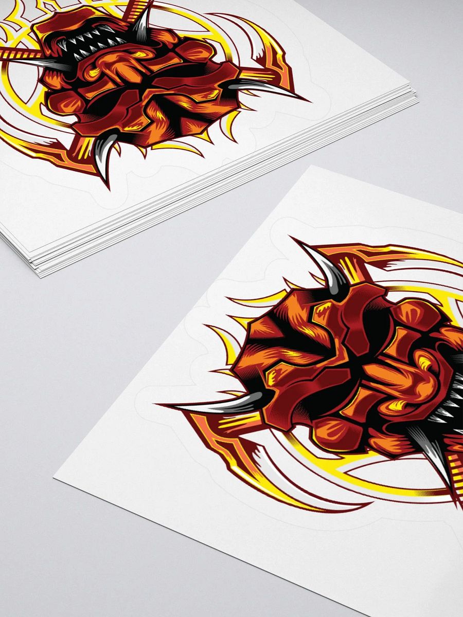 Demon Mask Fury Kiss Cut Stickers product image (14)