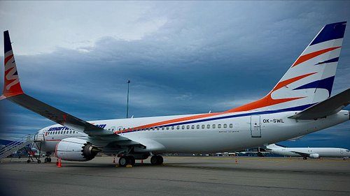 @smartwings.official 737 MAX 8 parked at @christchurch_airport after arriving as flight QS6876 from Apia, Samoa. 
.
.
.
.
#sm...