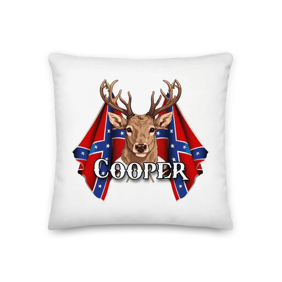 "Cooper" Last Name Rebel Redneck Deer - Pillow product image (1)