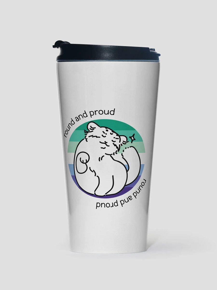 Round and Proud Manul Gay MLM Version - Steel Travel Mug product image (1)