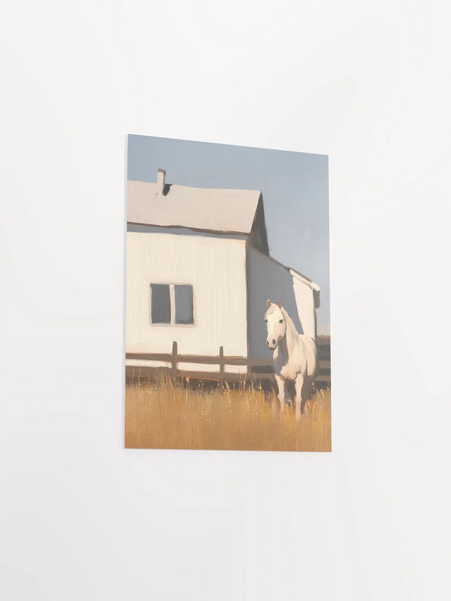 Modern Farmhouse: White Horse Art Print product image (13)