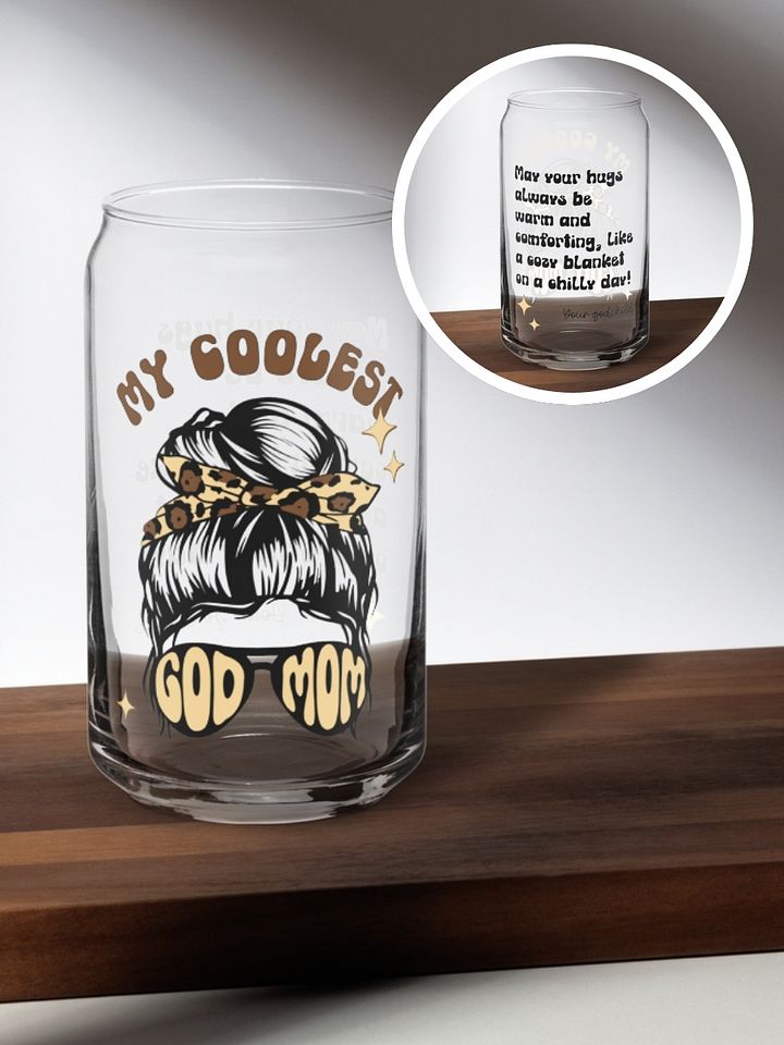 Godmother proposal birthday gift retro iced coffee cup with lid and straw product image (1)