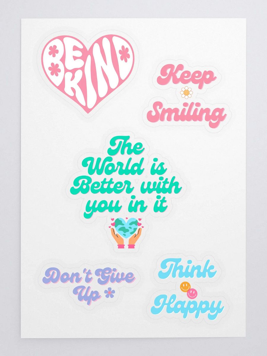 Sticker sheet of positive thoughts product image (3)