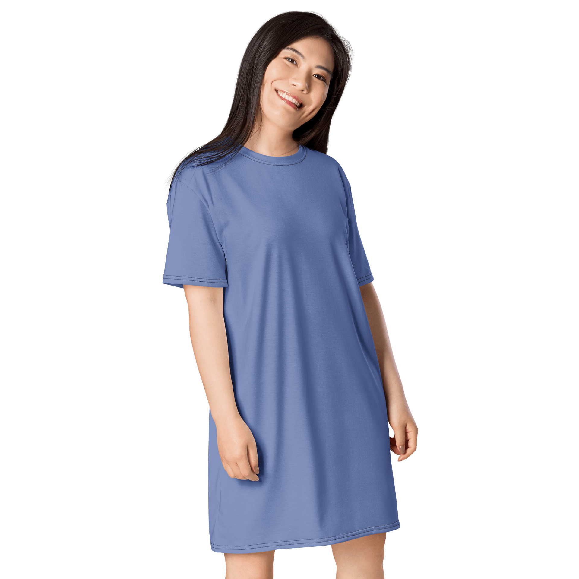 Oversized T-Shirt Dress - Wild Blue Yonder, Sizes 2XS-6XL product image (4)