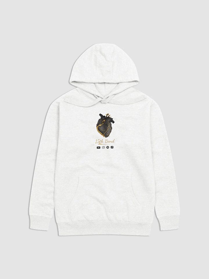white hoodie with Heal cover art product image (1)