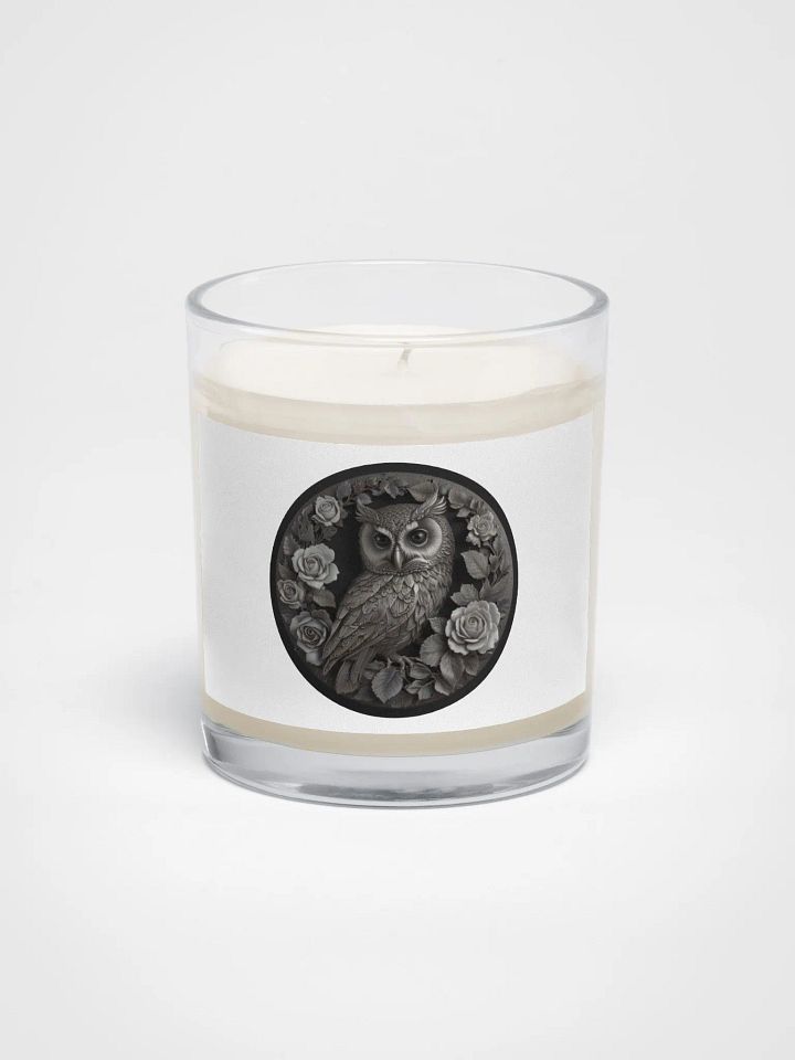 Whimsical Owl and Rose Soy Wax Candle product image (1)
