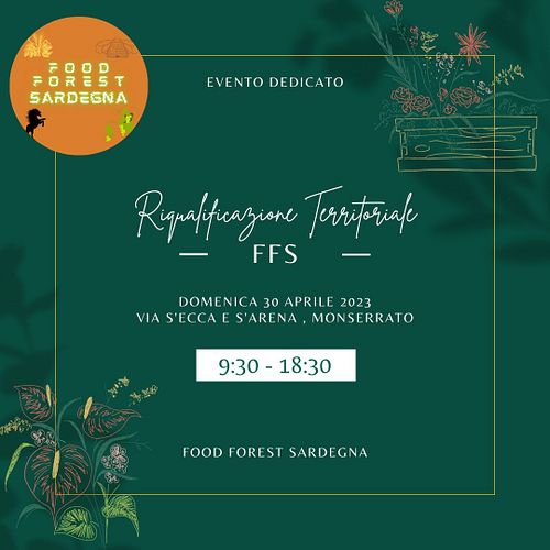 Evento Dedicato!
Riqualificazione Territoriale FFS!

Domenica 30 Aprile 2023
Via S'ecca e s'arena , Monserrato
Dalle 09:30 al...