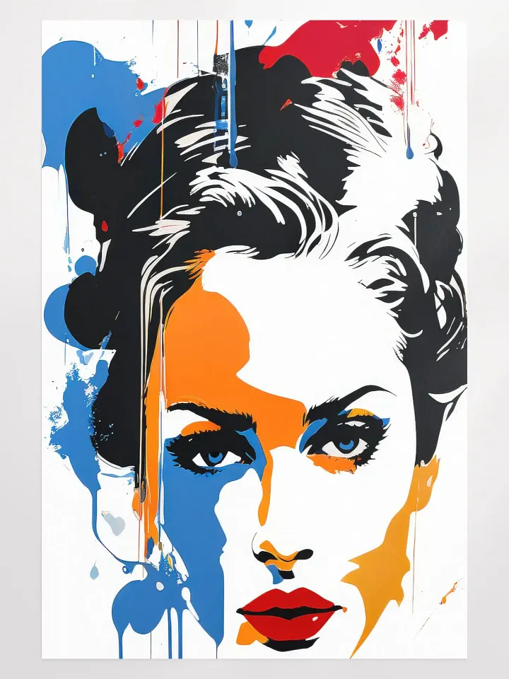 Abstract Woman v8 - Girly - Vintage Style Poster - Large 24x36 Inches product image (1)