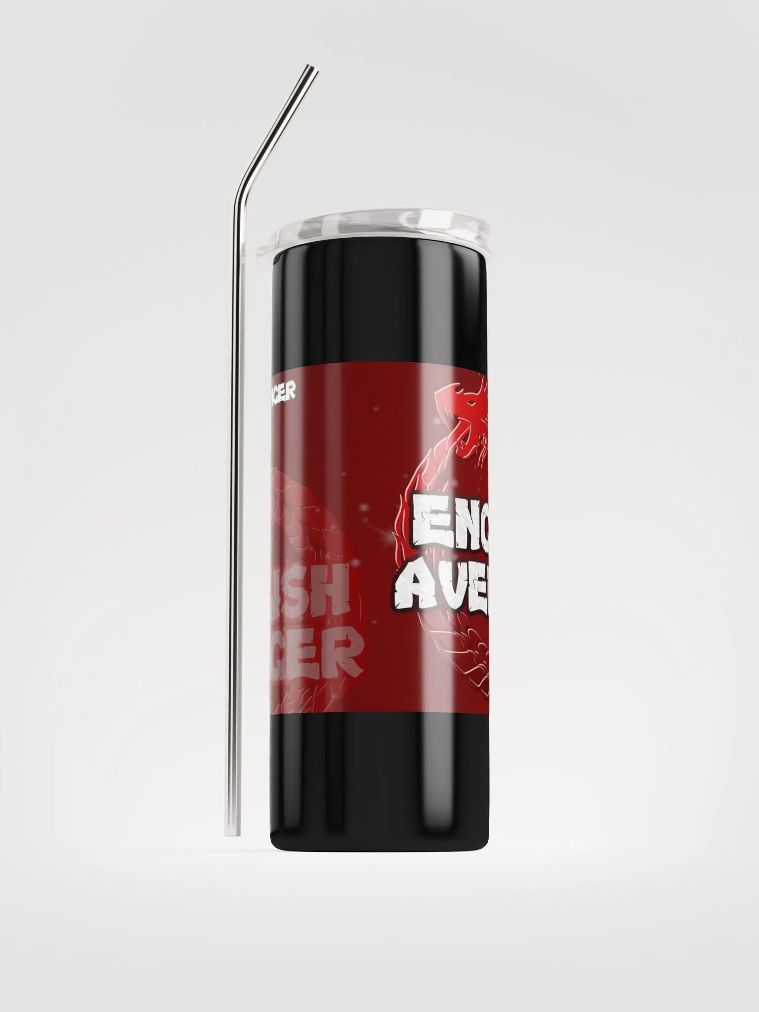 English Avenger Logo Graphic Stainless Steel Tumbler with Straw product image (1)